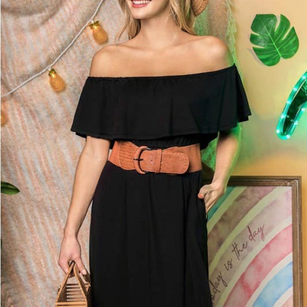 Off-Shoulder Black Dress